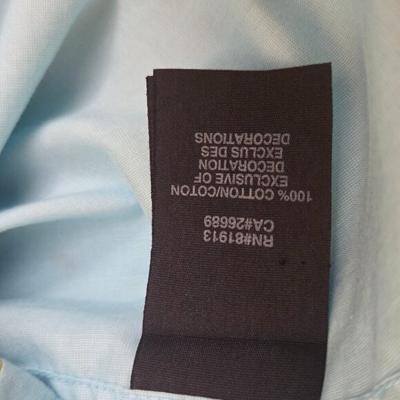 Robert Graham Shirt Men's Small Aqua Blue Long Sleeve Flip Cuff Button Up - Picture 13 of 13